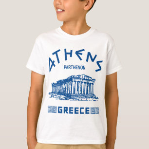 Camiseta Parthenon - Atenas - Griego (azul)