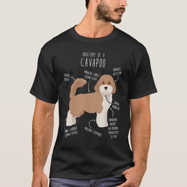 Camiseta Parti Cavapoo Perro Anatomía Cute Funny Mascota Ca (Anverso)