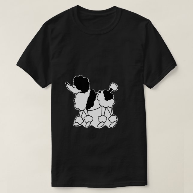 Camiseta ¡Parti poodle! Pegatina.png (Diseño del anverso)
