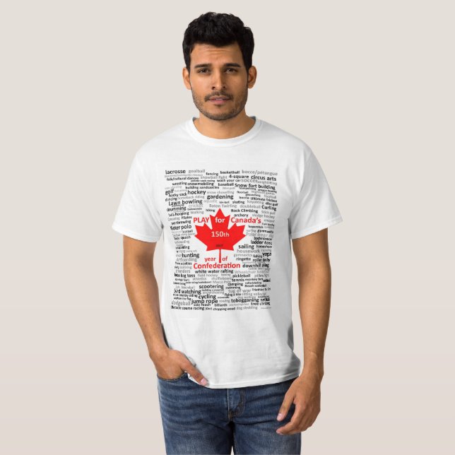 Camiseta ParticipACTION Canadá 150 (Anverso completo)