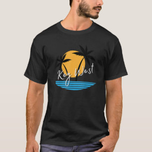 Camiseta Partida clave de vacaciones de árbol de palmeras d