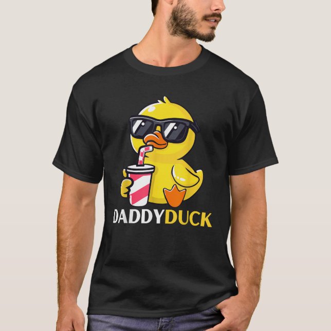 Camiseta Partida de cumpleaños de Daddy Duck Rubber Duck (Anverso)
