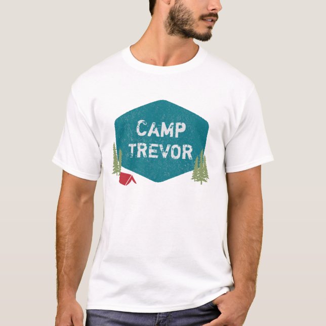 Camiseta Partida de cumpleaños nombre de campamento persona (Anverso)