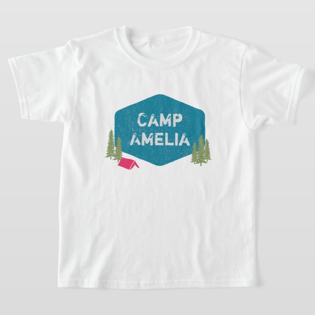 Camiseta Partida de cumpleaños nombre de campamento persona (Distribución)