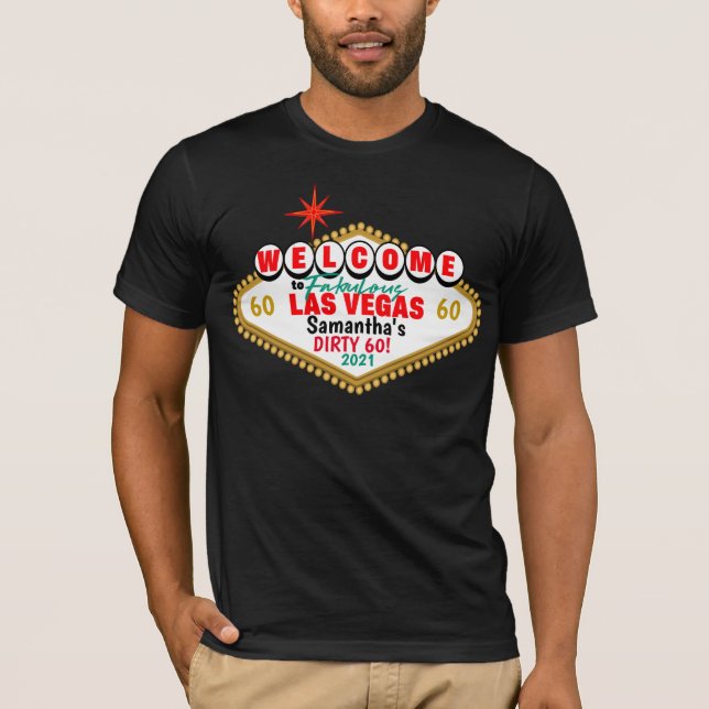 Camiseta Partida de cumpleaños sucia de Las Vegas Coinciden (Anverso)