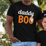 Camiseta Partida de la familia Daddy Boo Naranja Black Hall<br><div class="desc">El diseño moderno de la camiseta de Halloween combina el estilo de "Daddy Boo" en blanco y naranja con un pequeño acento fantasma. Personalice uno para cada miembro de su tripulación.</div>