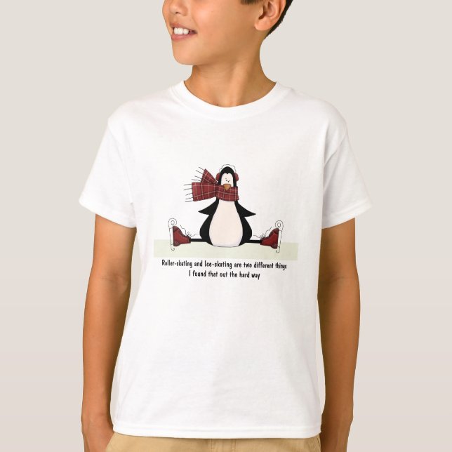 Camiseta partida de los niños del patinaje de (Anverso)