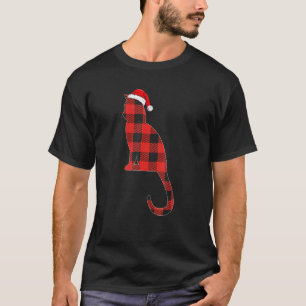 Camiseta Partida de Navidades de gato de Buffalo Plaid Paja