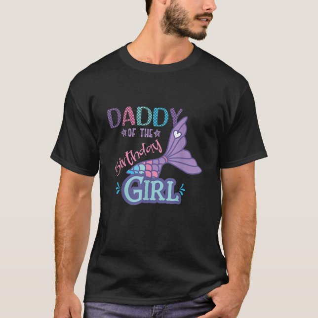 Camiseta Partida De Papi Del Tema De La Sirena Chica De Cum (Anverso)