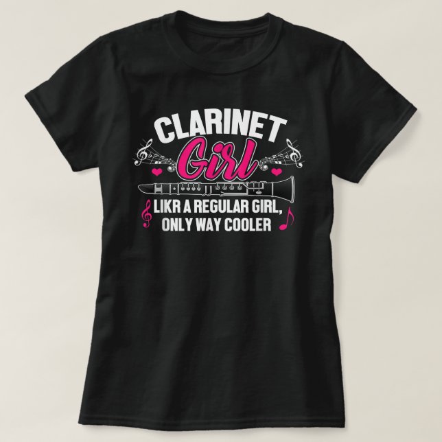 Camiseta Partida de regalos de banda graciosa de Chica Clar (Diseño del anverso)