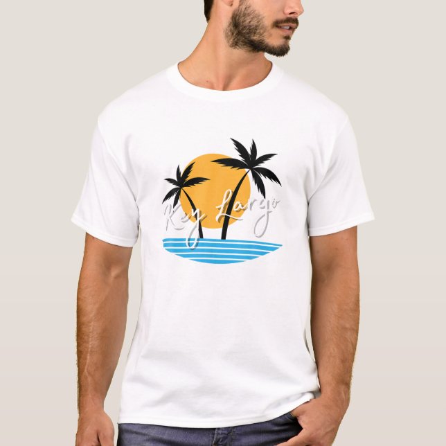 Camiseta Partida de vacaciones de Largo Beach Palm Tree coi (Anverso)