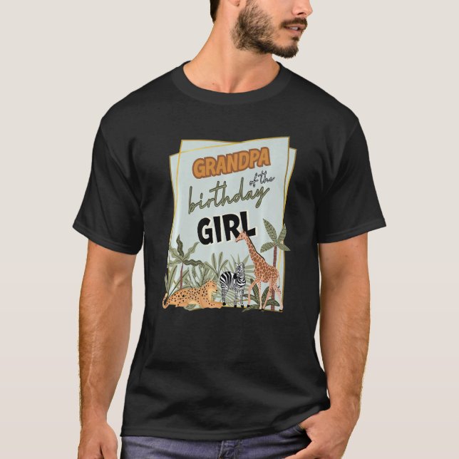 Camiseta Partida Del Tema Del Abuelo Del Chica De Cumpleaño (Anverso)