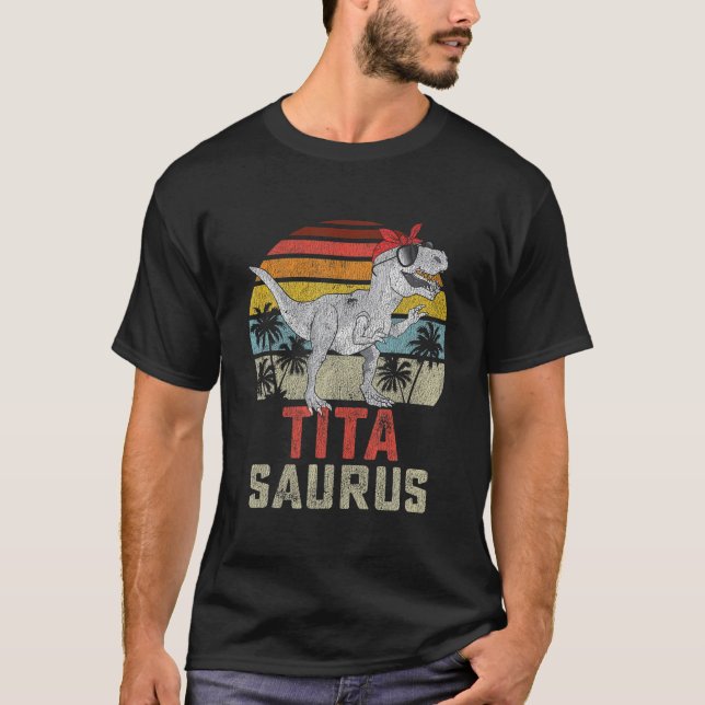 Camiseta Partida familiar Titasaurus T Rex Dinosaur Tita Sa (Anverso)