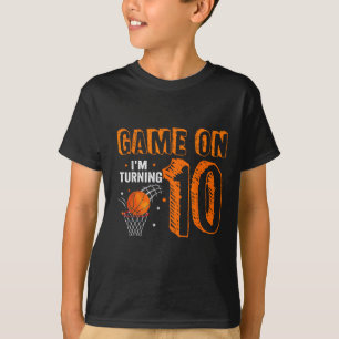 Camiseta Partida I'm Turning 10 Básquetball 10th Birthday B