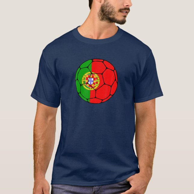 Camiseta Partidario de equipo de fútbol de Portugal Bandera (Anverso)