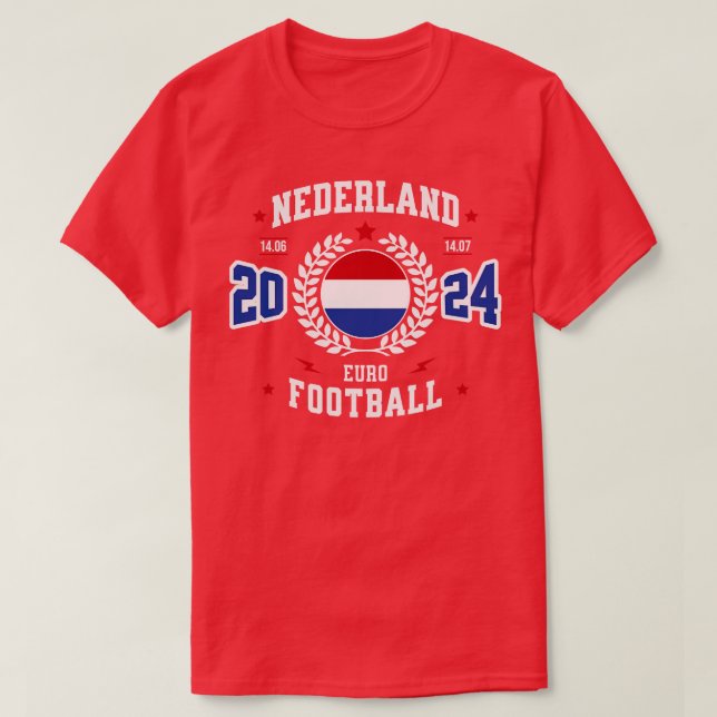 Camiseta Partidario de Nederland 2024 (Diseño del anverso)
