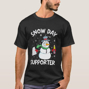Camiseta Partidario del Día de Nieve Copos de Nieve Muñeco