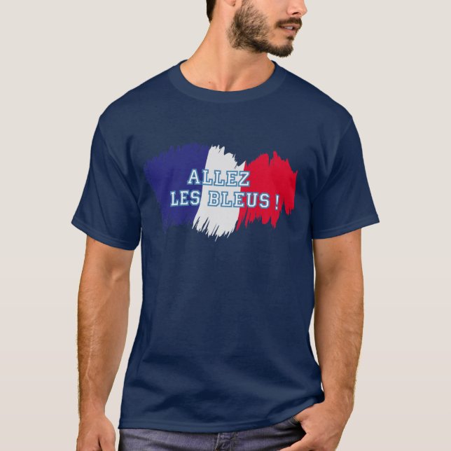 Camiseta "Partidario francés del equipo de fútbol de los (Anverso)