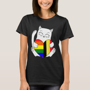 Camiseta Partidarios del Orgullo Animal de Gato Gay Belga L