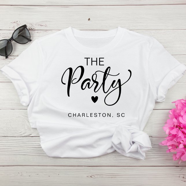 Camiseta Partido Cute Charleston Bachelorette (Celebrate the bride-to-be with fun and style at her bachelorette party)