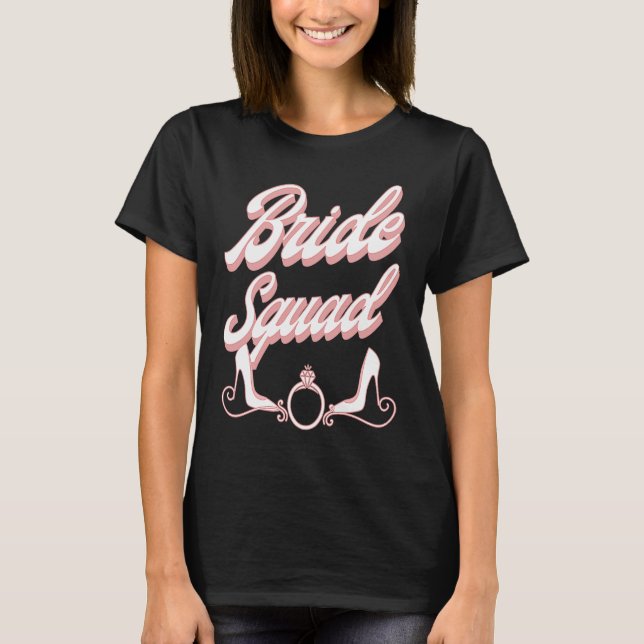 Camiseta Partido de Bachelorette de la Escuadra de Novias R (Anverso)