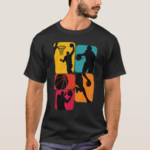 Camiseta partido de baloncesto de baloncesto Retro Design