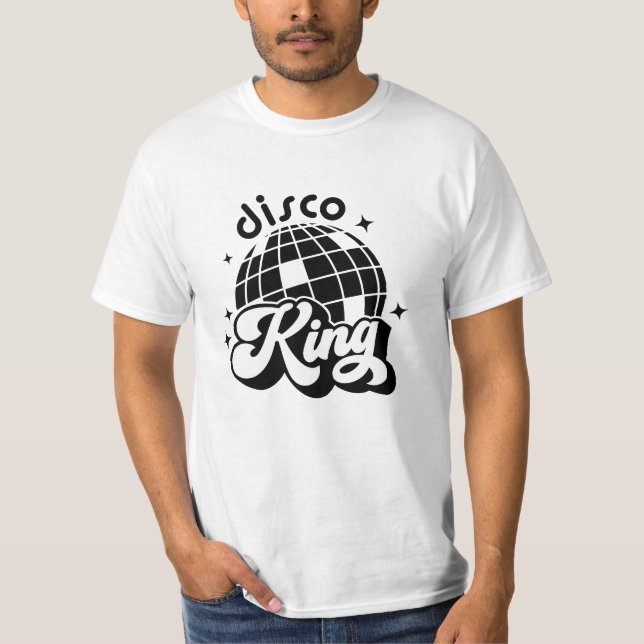 Camiseta Partido de compromiso de novias Disco King Groom (Anverso)