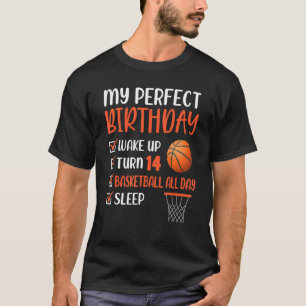 Camiseta Partido de cumpleaños 14 años del baloncesto Bda