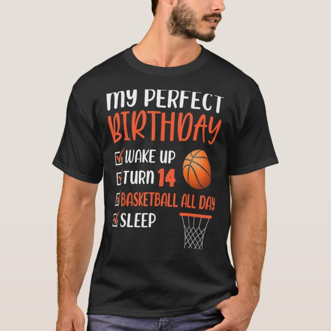 Camiseta Partido de cumpleaños 14 años del baloncesto Bda (Anverso)
