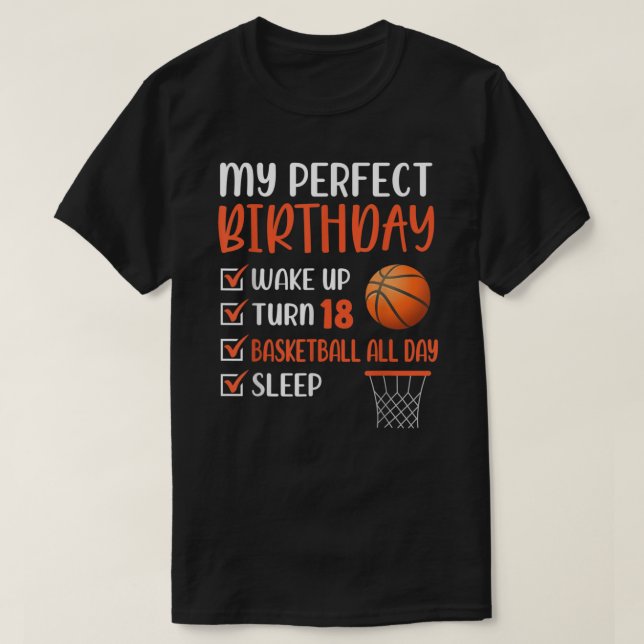 Camiseta Partido de cumpleaños 18 años del baloncesto Bda (Diseño del anverso)
