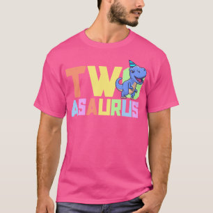 Camiseta Partido de cumpleaños de dinosaurio de dos años de