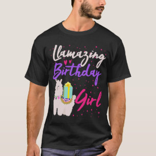Camiseta Partido de Cumpleaños de Llama Llamando Chicas Cut