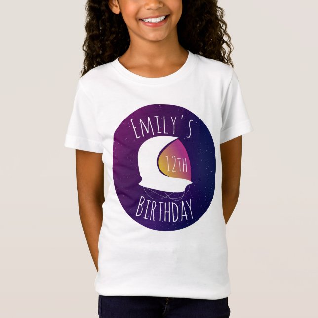 Camiseta Partido de Cumpleaños del Astronauta de la Galaxia (Anverso)