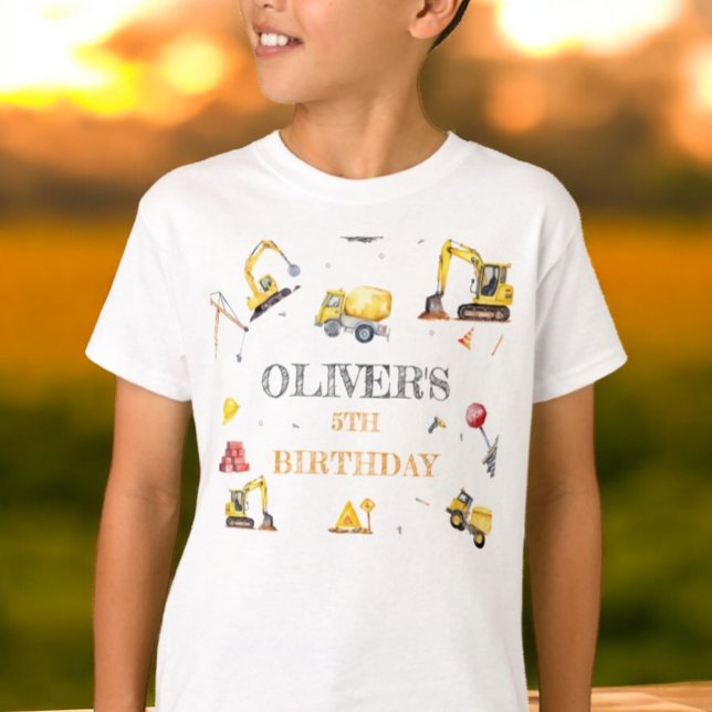 Camiseta Partido de cumpleaños del niño del tema amarillo d (Subido por el creador)