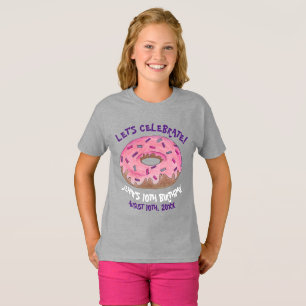 Camiseta Partido de Cumpleaños Personalizado Favor Donut Do