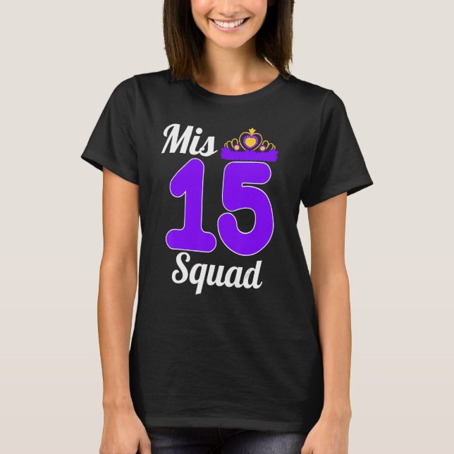 Camiseta Partido de cumpleaños violeta Quinceanera del MIS  (Anverso)