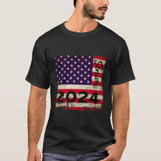 Camiseta Partido De Graduación De Bandera Estadounidense Su