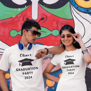 Camiseta Partido de Graduación de Nombre de Cap de Texto mi