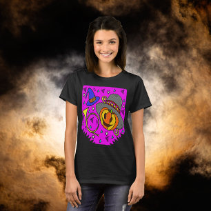 Camiseta Partido de Halloween Jack O'Lantern Bugle Purple W
