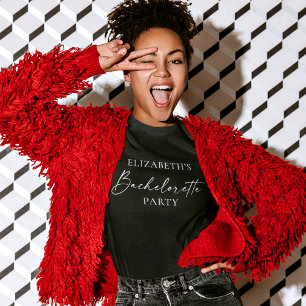 Camiseta Partido de la Bachelorette con escritura de tinta 