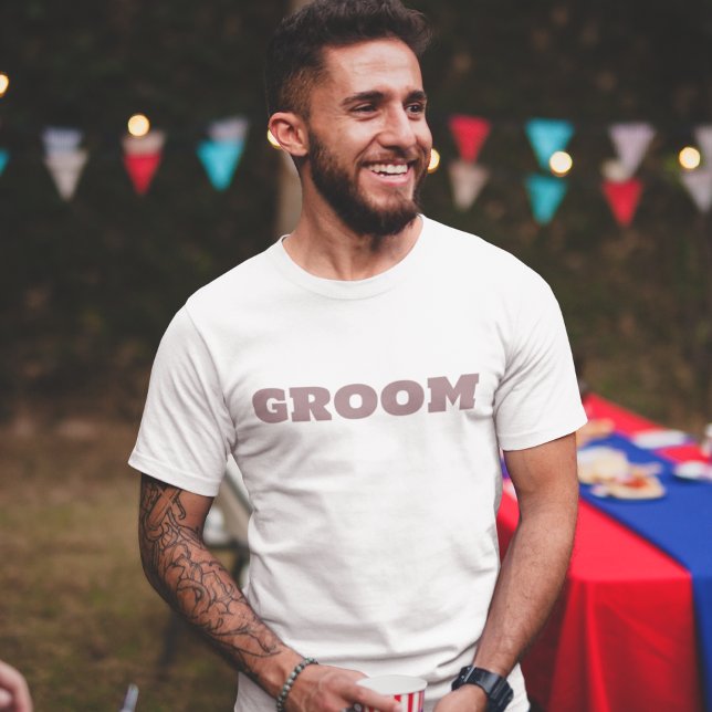Camiseta Partido de la Boda Blanca Groom (Subido por el creador)