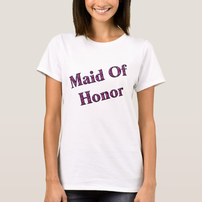 Camiseta Partido De La Boda De Cebra Rosa De Honor (Anverso)