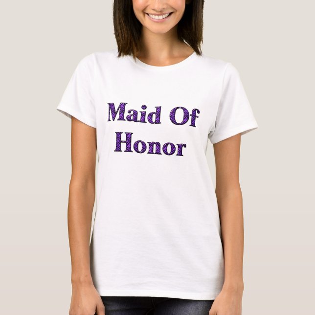 Camiseta Partido De La Boda De Honor Púrpura De Cebra (Anverso)