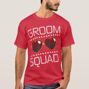 Camiseta Partido de la Boda Escuadrada Groom