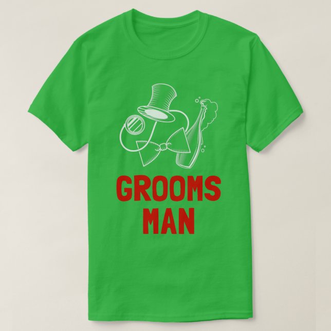 Camiseta Partido de la Boda Groomsman 3 (Diseño del anverso)