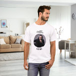 Camiseta Partido de solteros de fotografía del Mejor Hombre<br><div class="desc">Personalice y agregue una foto al marco circular. ¡Agrega un nombre</div>
