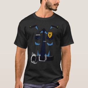 Camiseta Partido Halloween con uniforme de policía