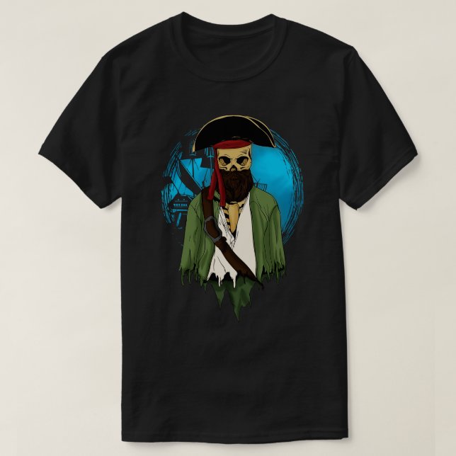 Camiseta Partido Pirata de Halloween 1 (Diseño del anverso)