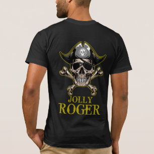 Camiseta Partido temático pirata Adulto SKULL GOLD JOLLY RO