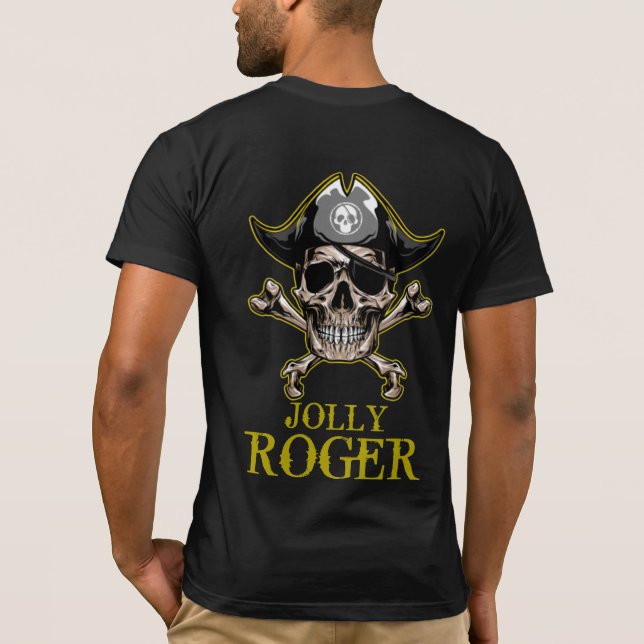 Camiseta Partido temático pirata Adulto SKULL GOLD JOLLY RO (Reverso)